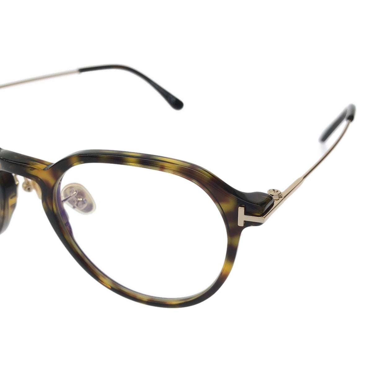 【美品】 TOM FORD / トムフォード | クラウンパント べっ甲 メガネ | 145 | べっ甲 / ゴールド