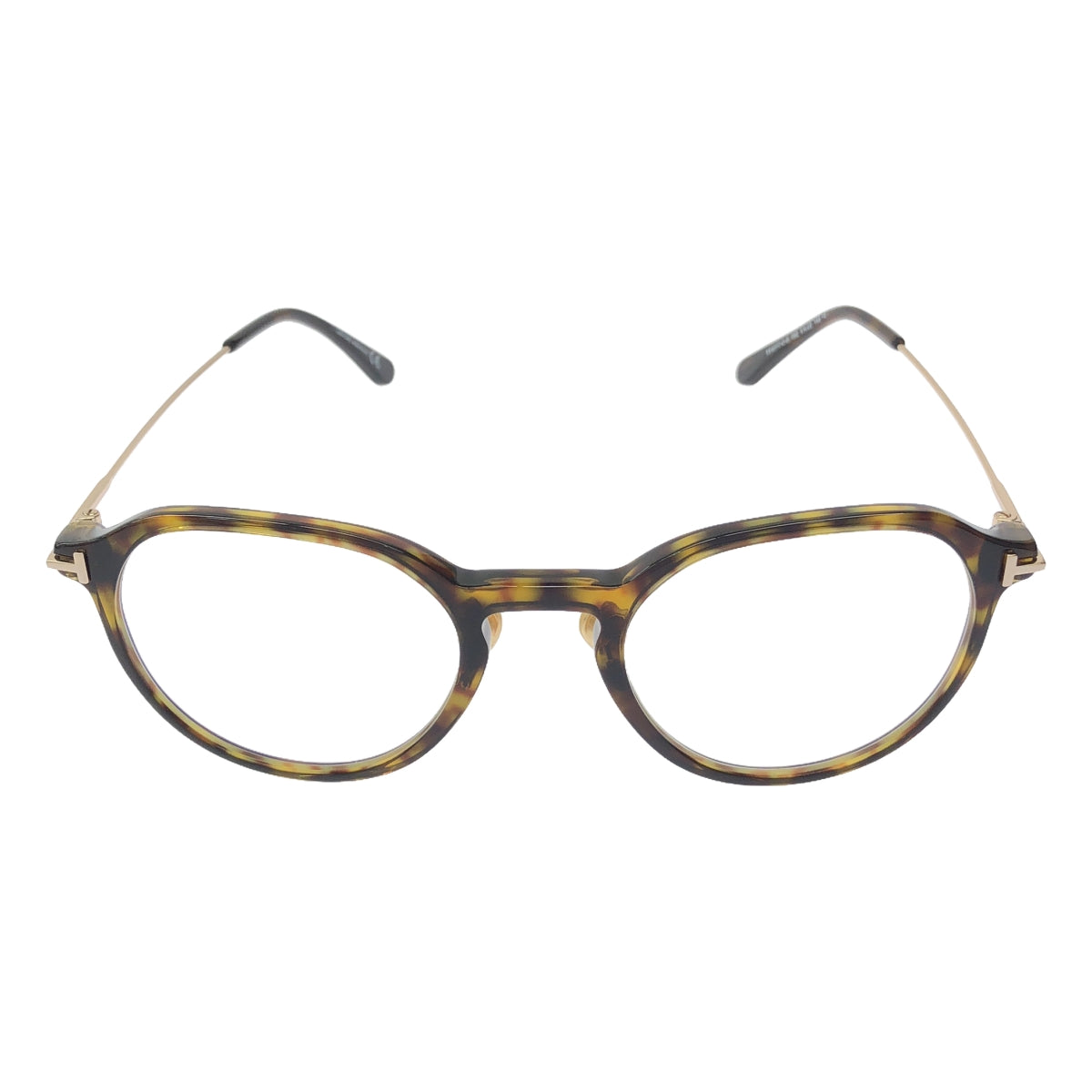 【美品】 TOM FORD / トムフォード | クラウンパント べっ甲 メガネ | 145 | べっ甲 / ゴールド