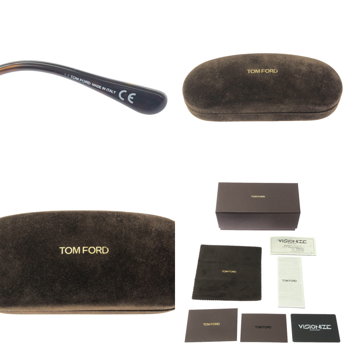 【美品】 TOM FORD / トムフォード | クラウンパント べっ甲 メガネ | 145 | べっ甲 / ゴールド