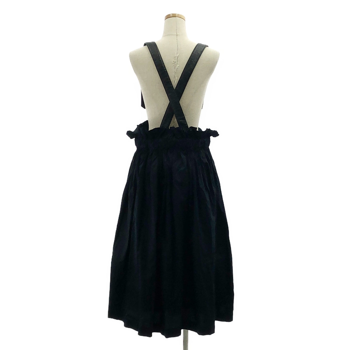noir kei ninomiya / ノイルキイノウエニミューズ | 2020SS | 不同材質切換仿皮褶皺寬帶裙裙 |