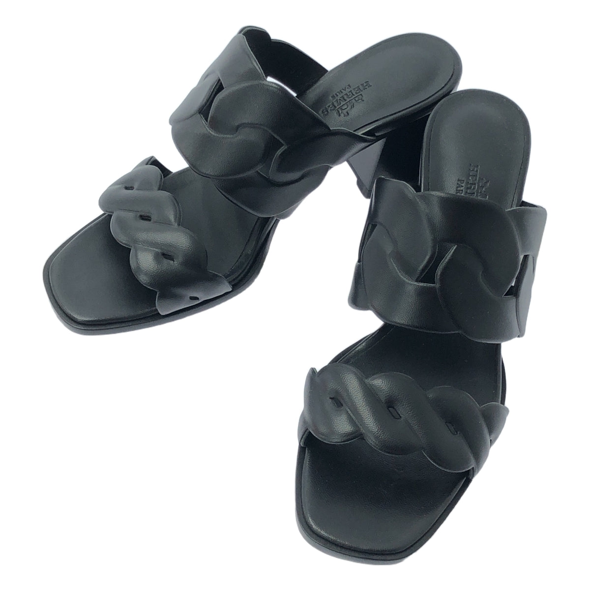 愛馬仕/愛馬仕| Gaby 60 / Chaine Gourmet Torsade 鞋跟涼鞋 | SHOPBOP 37 1/2 |女性的