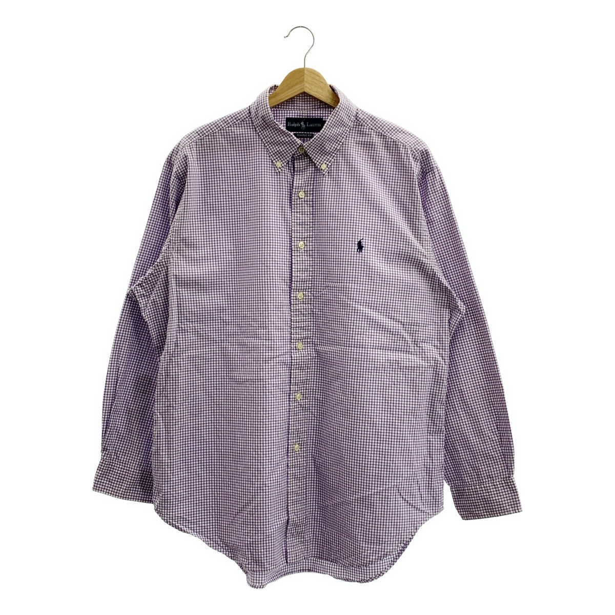 RALPH LAUREN / 랄프 로렌 | CLASSIC FIT 체크 버튼 다운 셔츠 | 16 1/2 |
