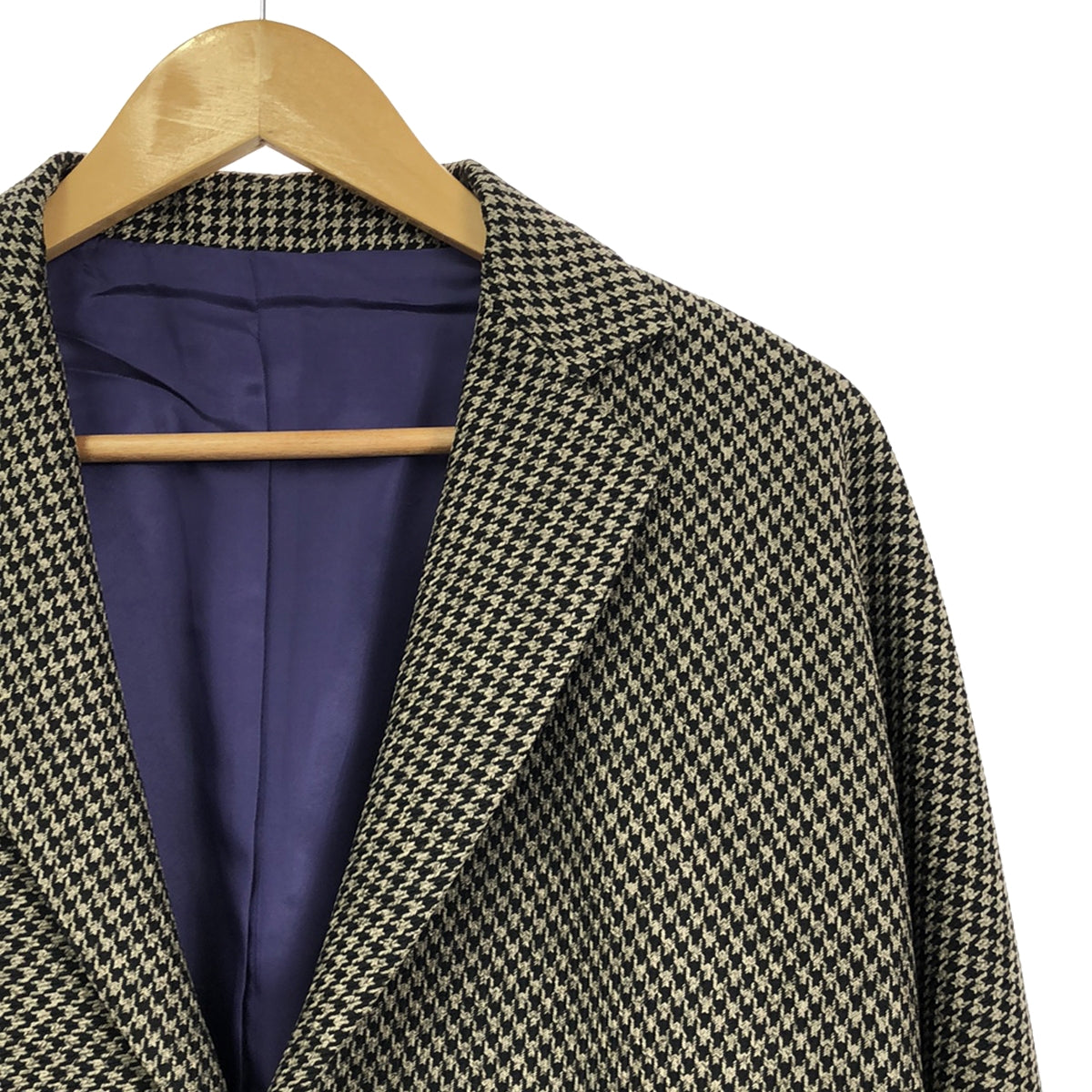 【미품】 Needles / 니들스 | 2023AW | 셋업 MILES JACKET POLY HOUNDSTOOTH / TUCKED S/T TROUSER 치조 격자 무늬 테일러드 재킷 / 슬랙스 | XS | 회색 | 남성