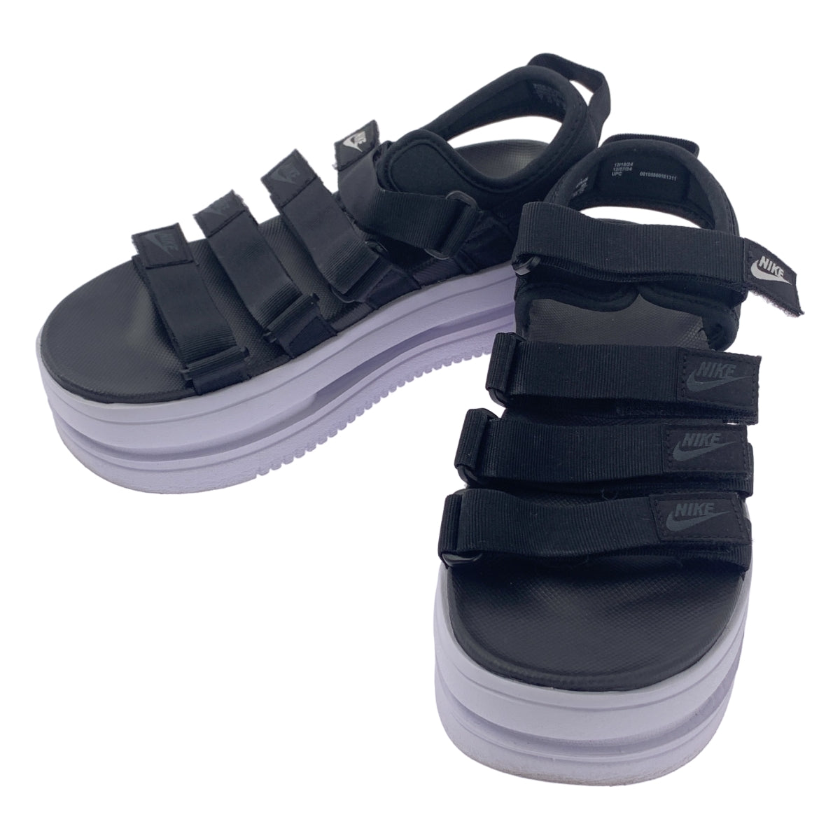 【미품】 NIKE / 나이키 | ICON CLASSIC / DH0223-001 아이콘 클래식 스니커 샌들 | 24 | 블랙 / 화이트 | 여성