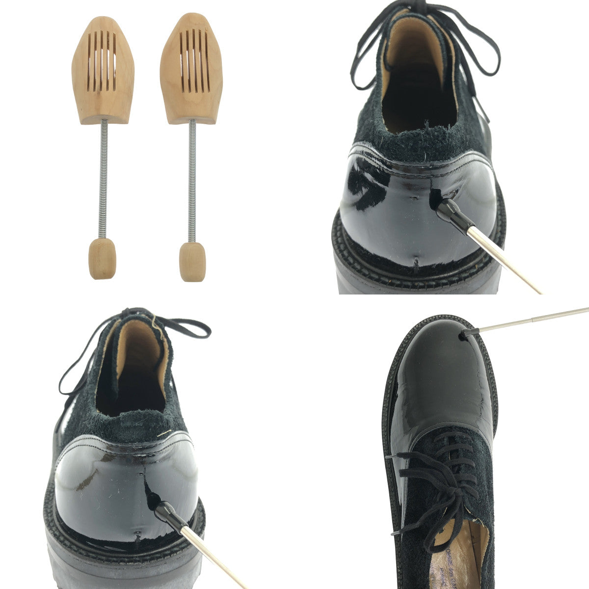 COMME des GARCONS HOMME | 90s Tanaka Homme suede and patent leather saddle shoes | Size 26 | Men's