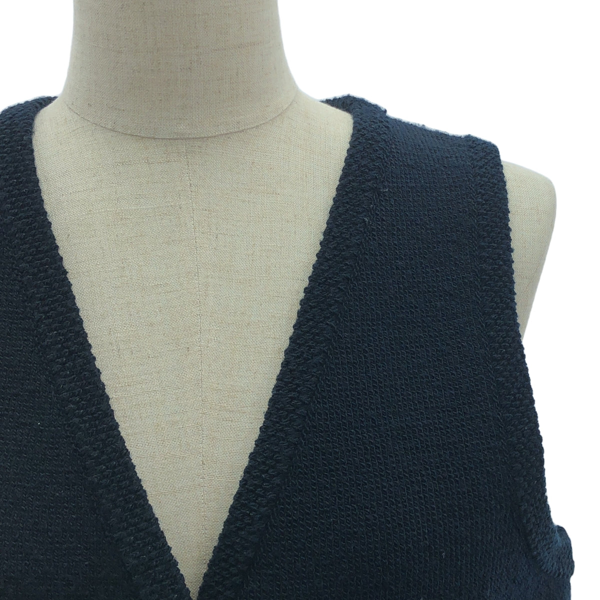 CELINE / セリーヌ | CROPPED VEST IN WOOL クロップド ベスト ジレ | M | ネイビー | レディース