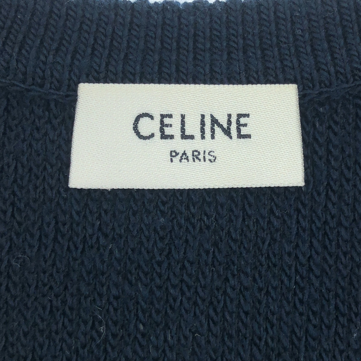 CELINE / セリーヌ | CROPPED VEST IN WOOL クロップド ベスト ジレ | M | ネイビー | レディース