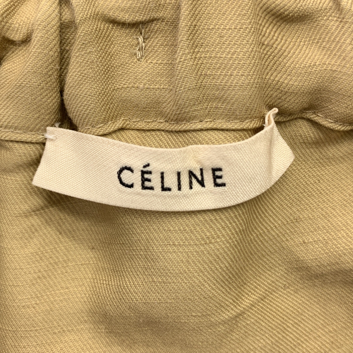 CELINE / セリーヌ | by Phoebe Philo フィービー / リネン混 ドレープ イージースカート | 34 | ベージュ | レディース