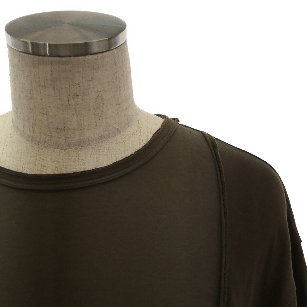 ziggy chen / ジギーチェン | 2024SS | Draped Cotton T-shirt / インサイドアウト レイヤード オーバー Tシャツ カットソー | 46 | メンズ