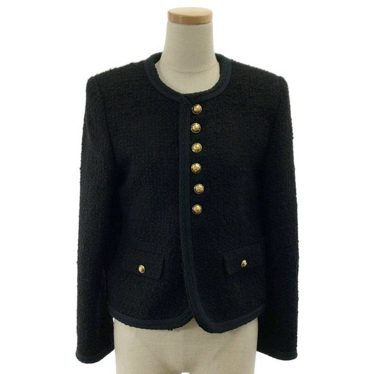 CELINE / 셀린느 | chasseur tweed jacket / 골드 버튼 샤슬 트위드 재킷 / 로고 총 안감 | 34 |
