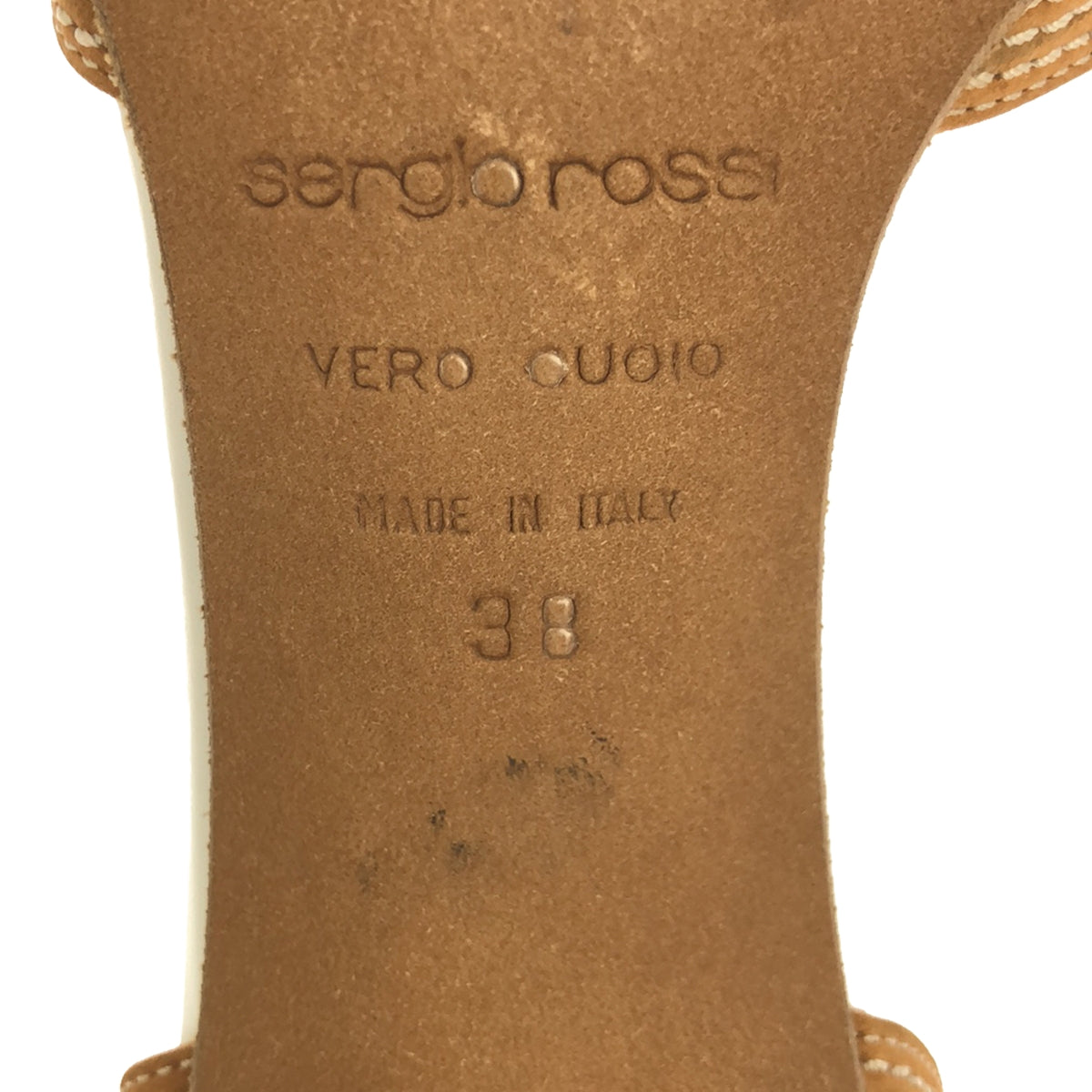 sergio rossi / Sergio Rossi | Bicolor Ribbon Heel Sandals | 38 | Brown / White | Women's