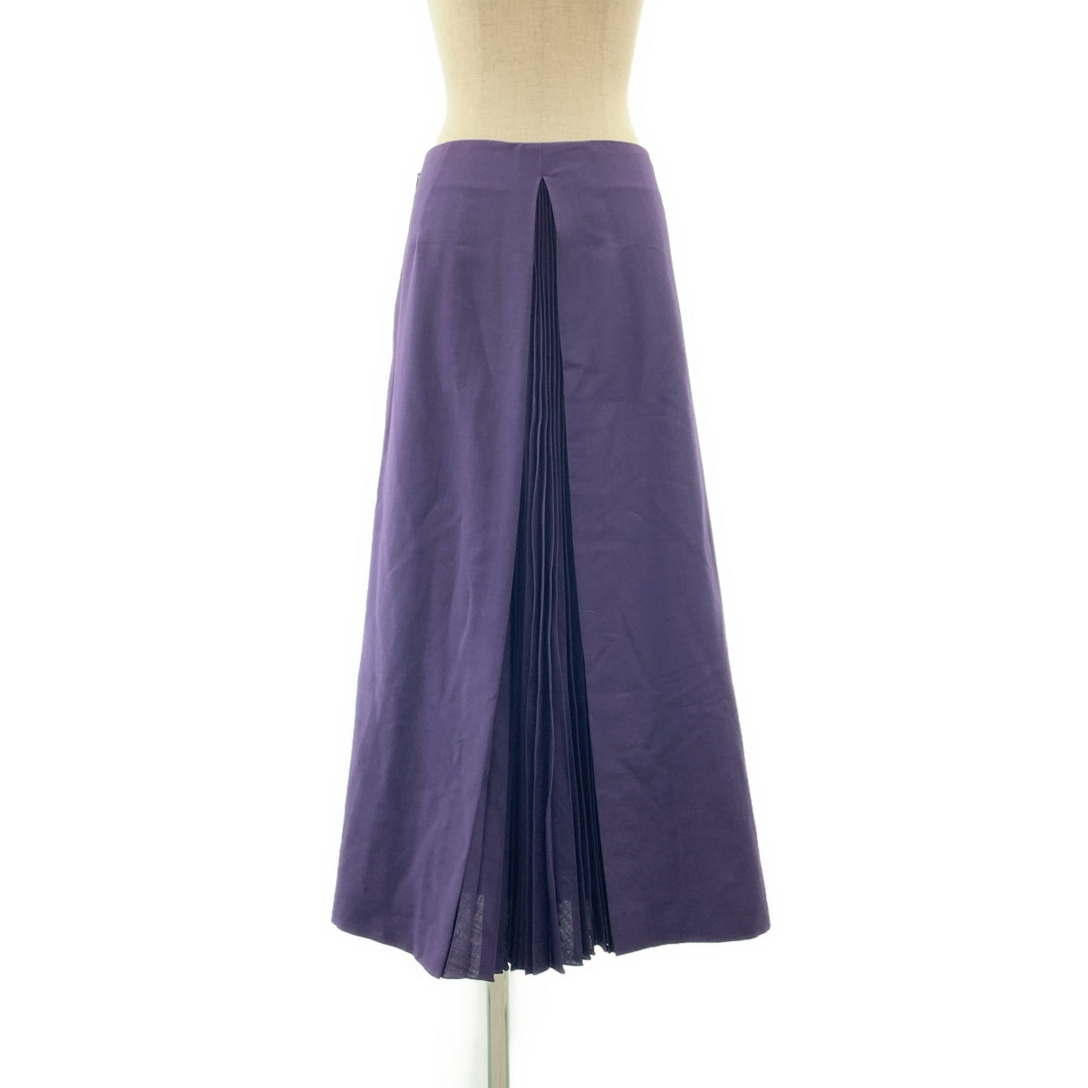 スカート kwotias YABANE pleats skirt/purple F FENDI / フェンディ | モヘヤ ウール サイドプリーツ ロング スカート