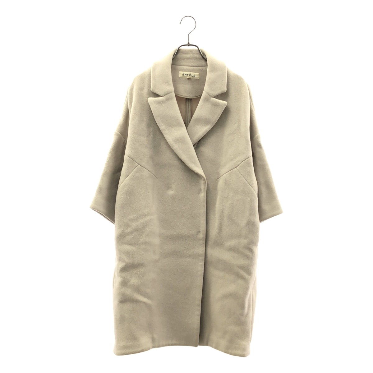 ENFOLD / エンフォルド | ウール混 メルトン ダブル コクーン コート