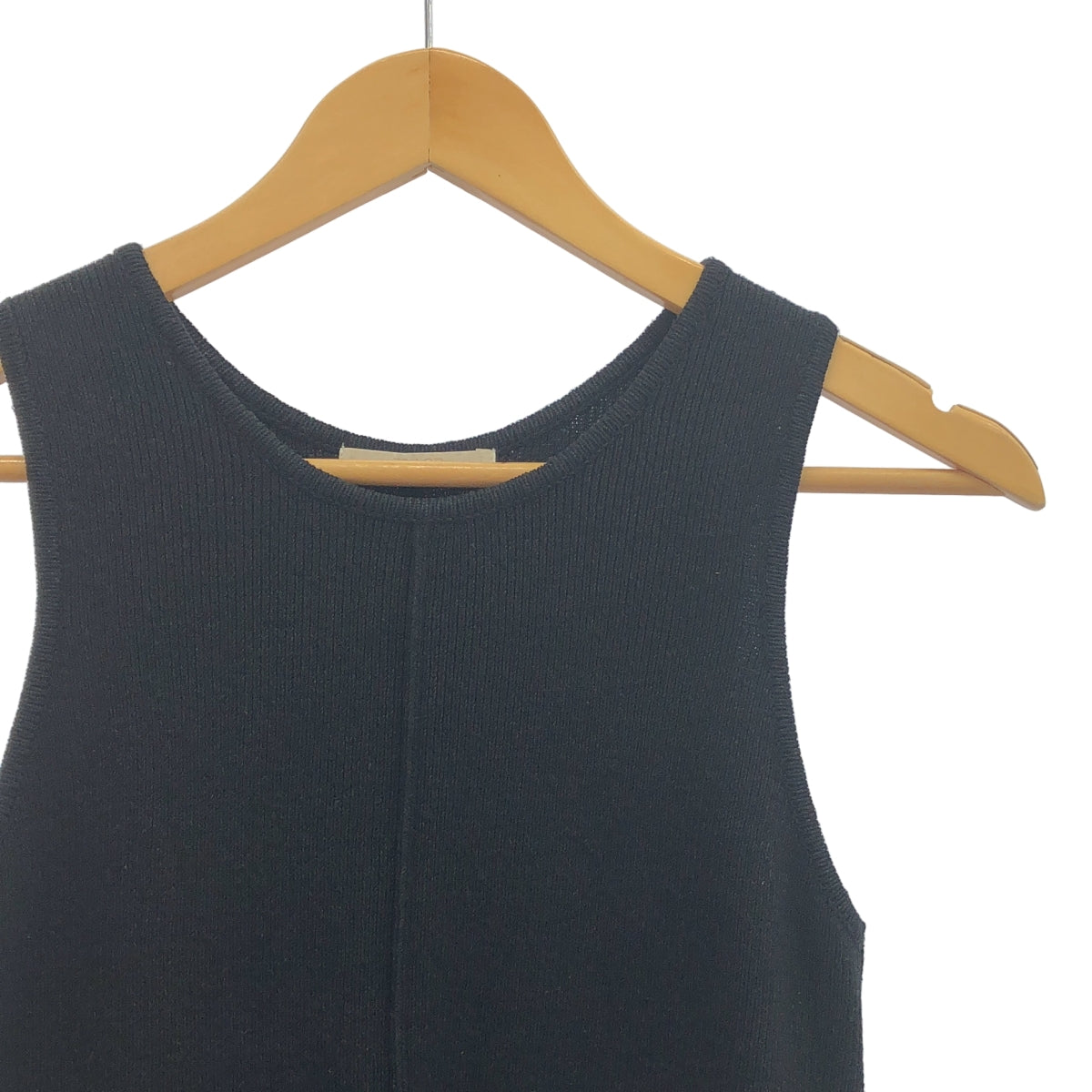 【미품】 Plage / 플라주 | 2023SS | 실크 리넨 아메스리 니트 탑스 | F | 블랙 | 여성