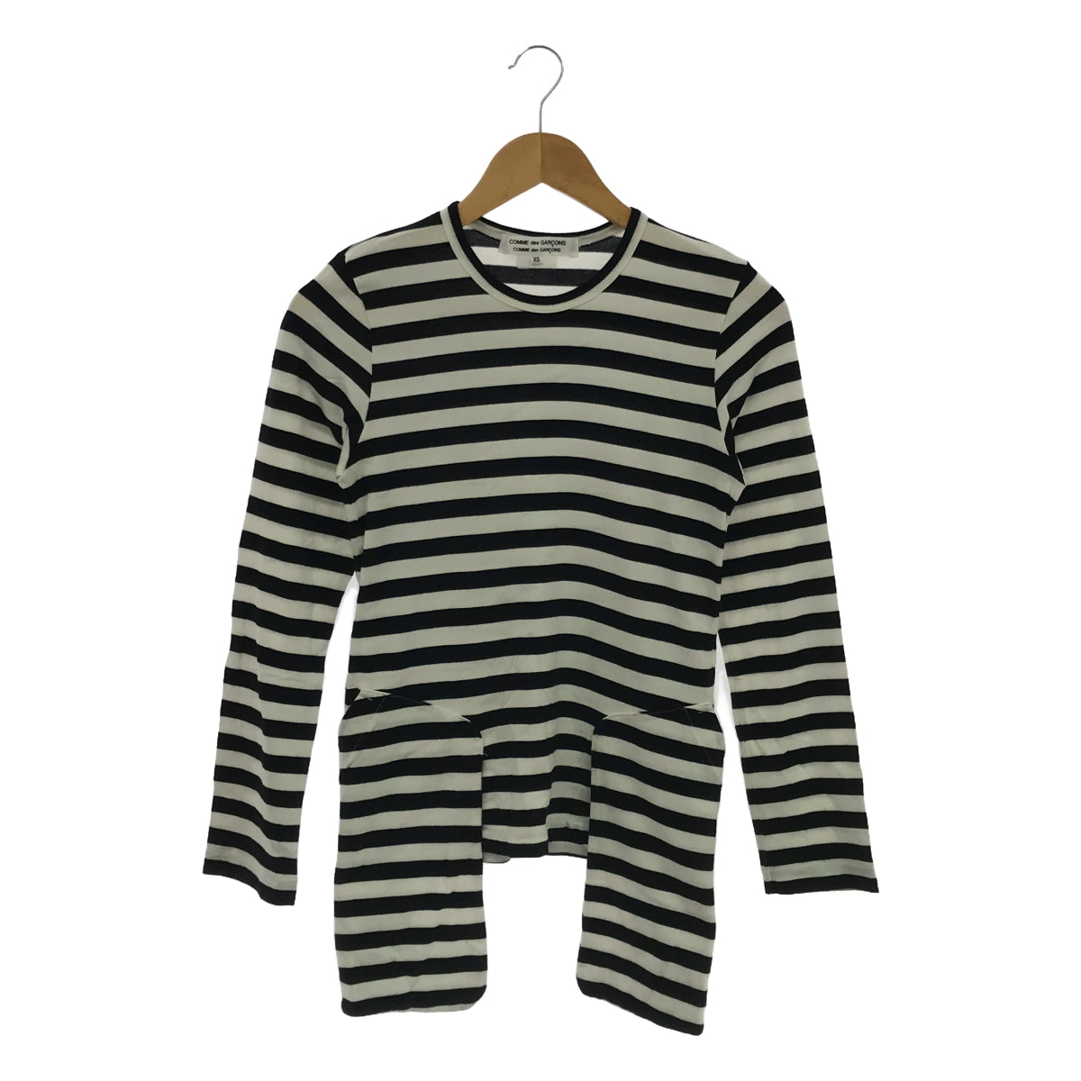 【미품】 COMME des GARCONS COMME des GARCONS / 콤콤 | 2019SS | 와이드 포켓 테두리 컷소우 | XS | 블랙/화이트 | 여성