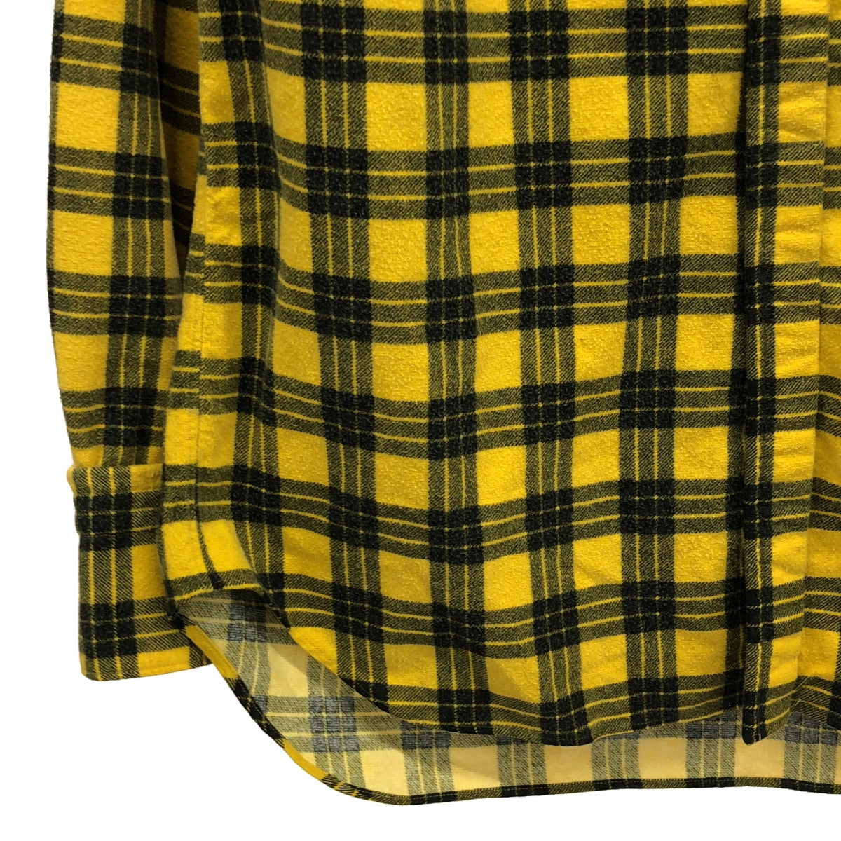COMME des GARCONS HOMME PLUS | 90s~ / AD1998 | Cotton flannel check inside-out fly front shirt | Yellow/Black | Men's
