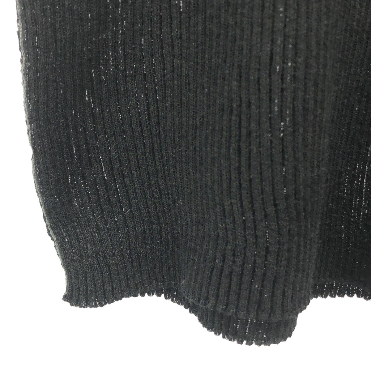 【美品】 Plage / プラージュ | 2024SS | SHEER RIB POLO / ポロ ニット セーター | F | ブラック | レディース