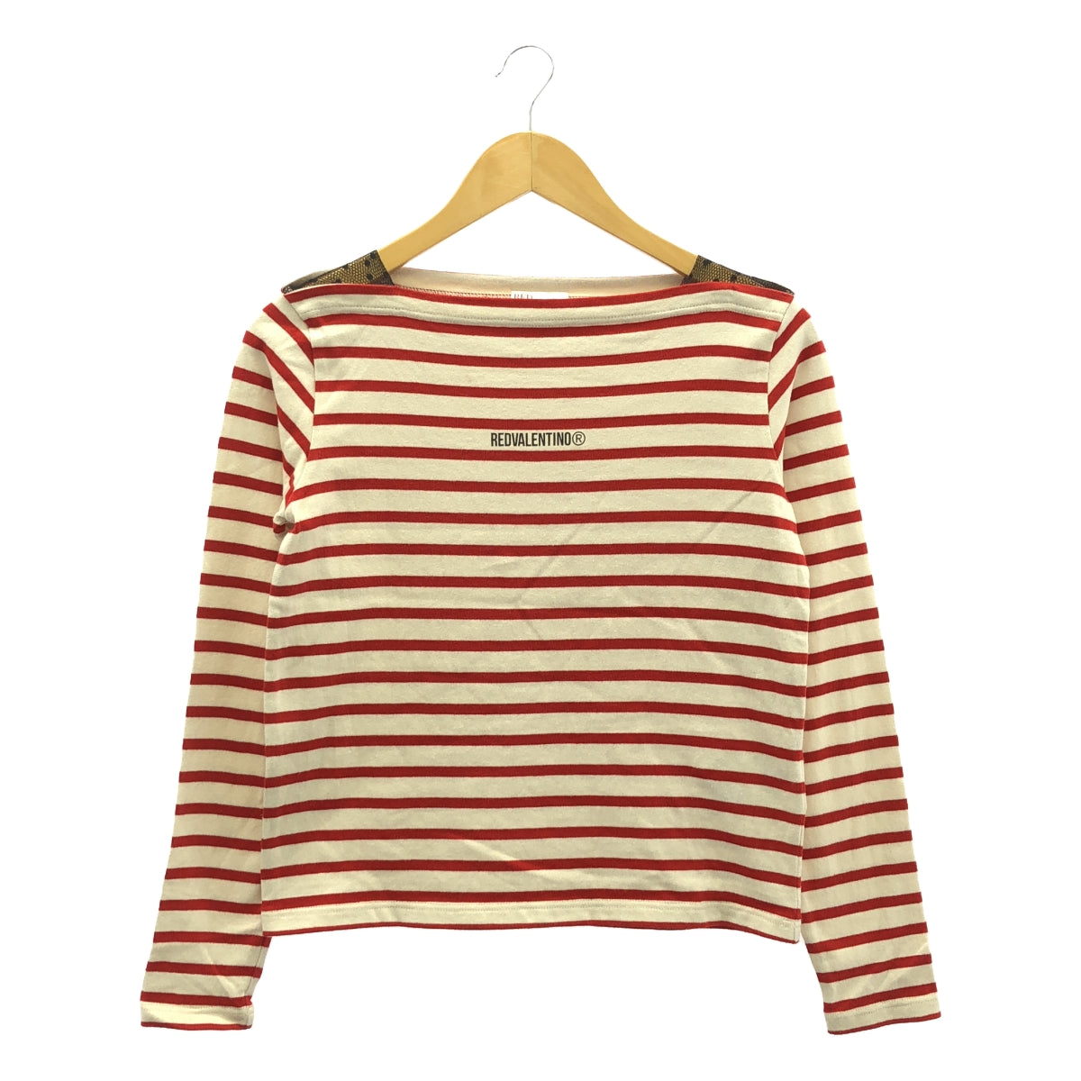 公式通販 - 人気アイテム多数 VALENTINO RED / ボーダー ロゴ レース | レッドヴァレンティノ Tシャツ(長袖+七分)