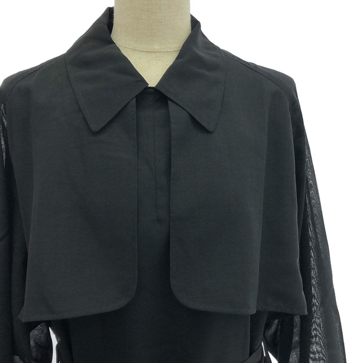 【新品】 HYKE / ハイク | 2023SS | Restyle Archives #1 VOILE TRENCH COAT トレンチコート | 1 | ブラック | レディース
