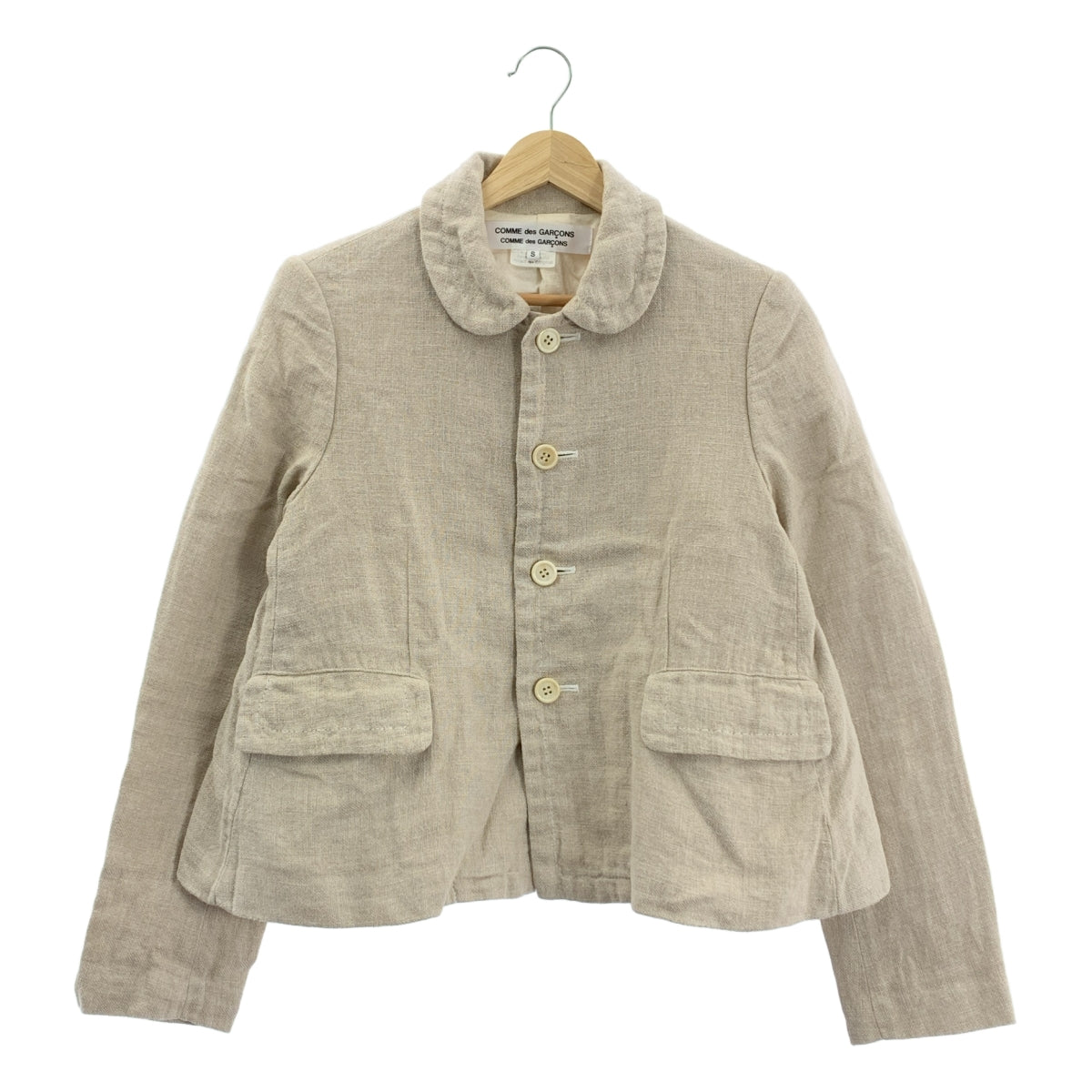 COMME des GARCONS COMME des GARCONS / 콤콤 | 2013SS | 라운드 컬러 린넨 재킷 | S |