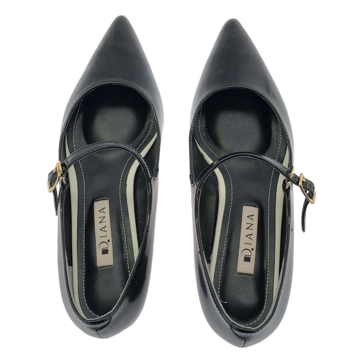 DIANA | Pointed toe strap pumps | 22.5 | Black | Women's