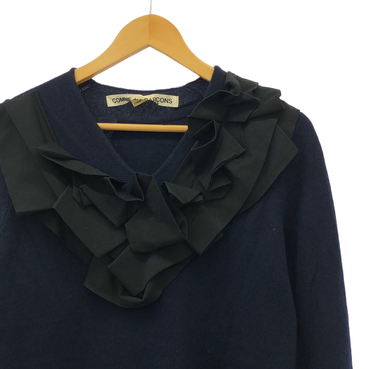 COMME des GARCONS | 2013AW | Cashmere blend ruffle V-neck knit | M | Women's