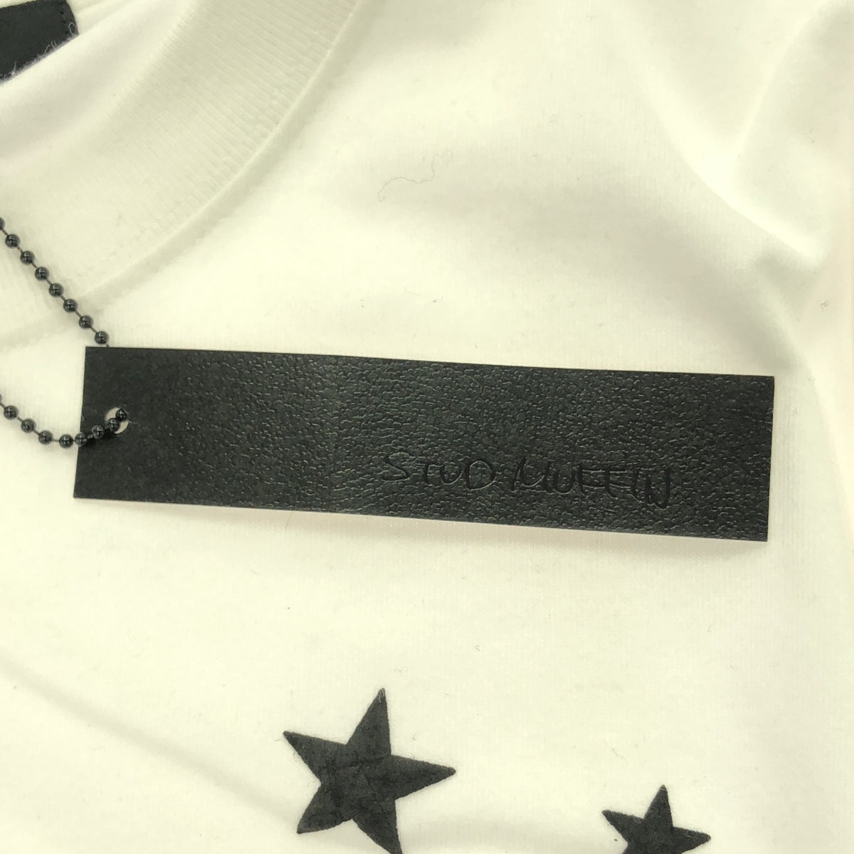 STUD MUFFIN | Sequin logo print crew neck cut and sew | Size 4 | Men's
