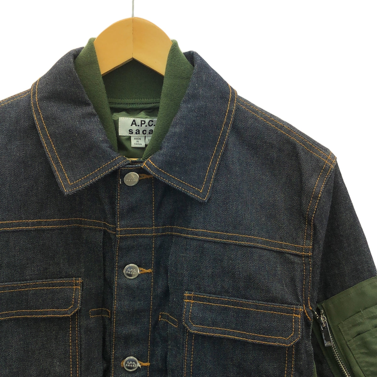 sacai / サカイ | × A.P.C EIMI Denim Jacket MA-1 デニムジャケット | XS | メンズ