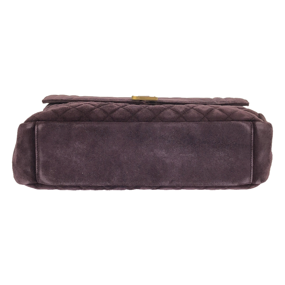 SAINT LAURENT / Saint Laurent | YSL Tri-Quilt V Flap Shoulder Bag / Suede Leather Metal Logo Chain Shoulder Flap Bag | purple | Women's