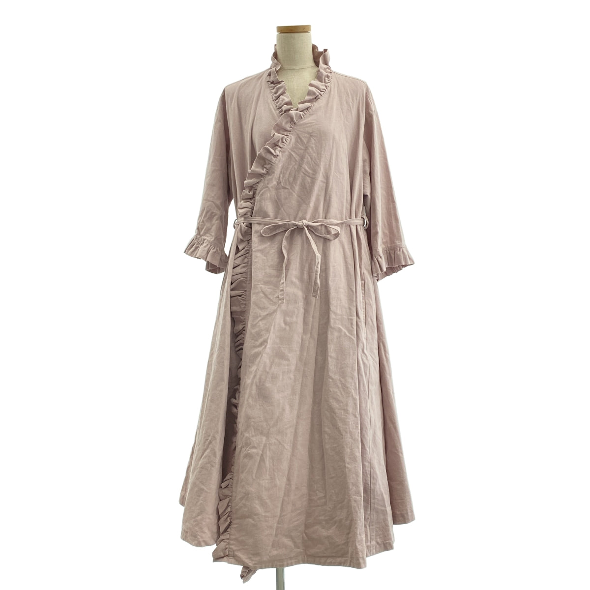 madder madder / 마다마다 | gown dress rose mist 린넨 코튼 가운 원피스 |