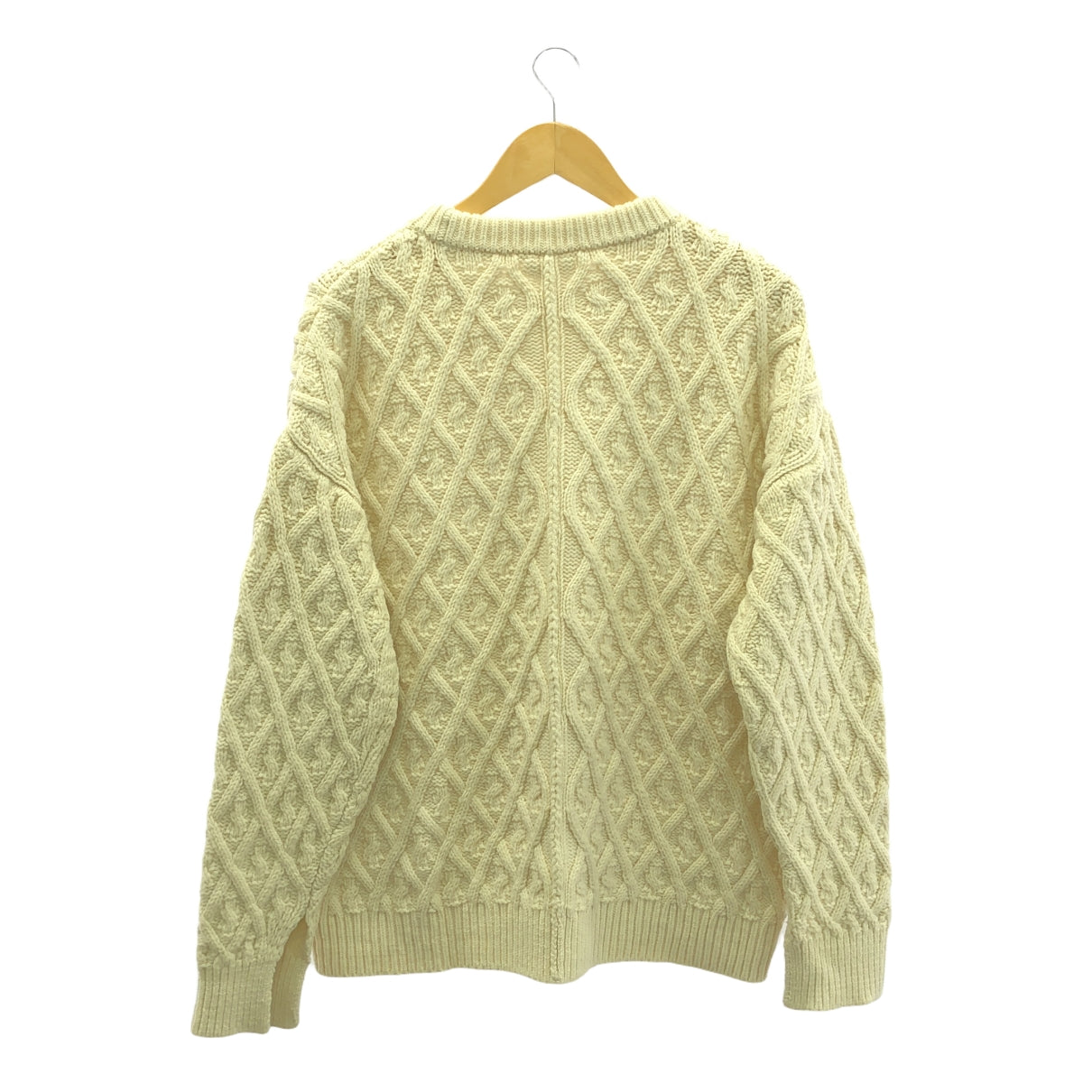 AURALEE / オーラリー | HARD TWIST MERINO ARAN KNIT P/O アラン ニット | 0 | アイボリー | レディース