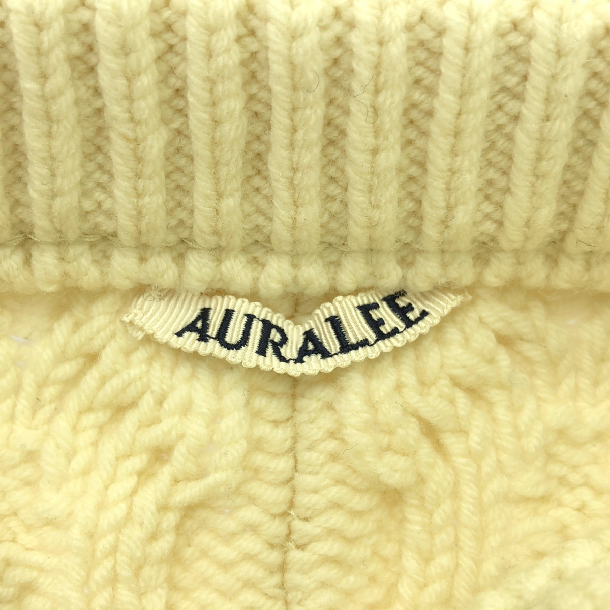 AURALEE / オーラリー | HARD TWIST MERINO ARAN KNIT P/O アラン ニット | 0 | アイボリー | レディース