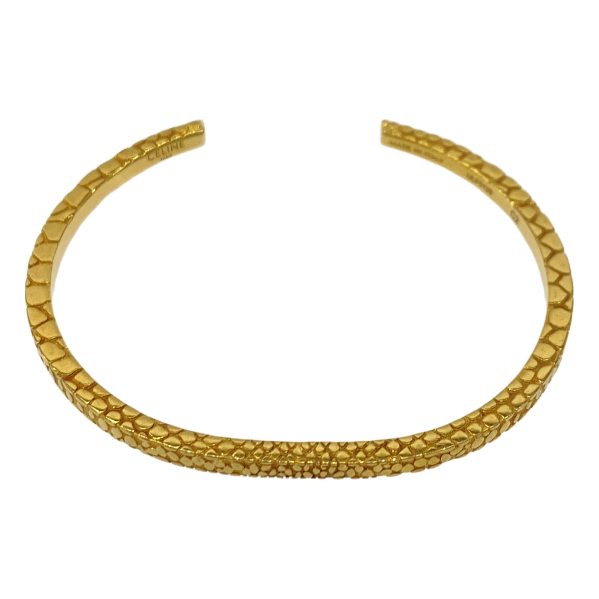 CELINE / セリーヌ | クロコエンボス バングル | ゴールド | レディース