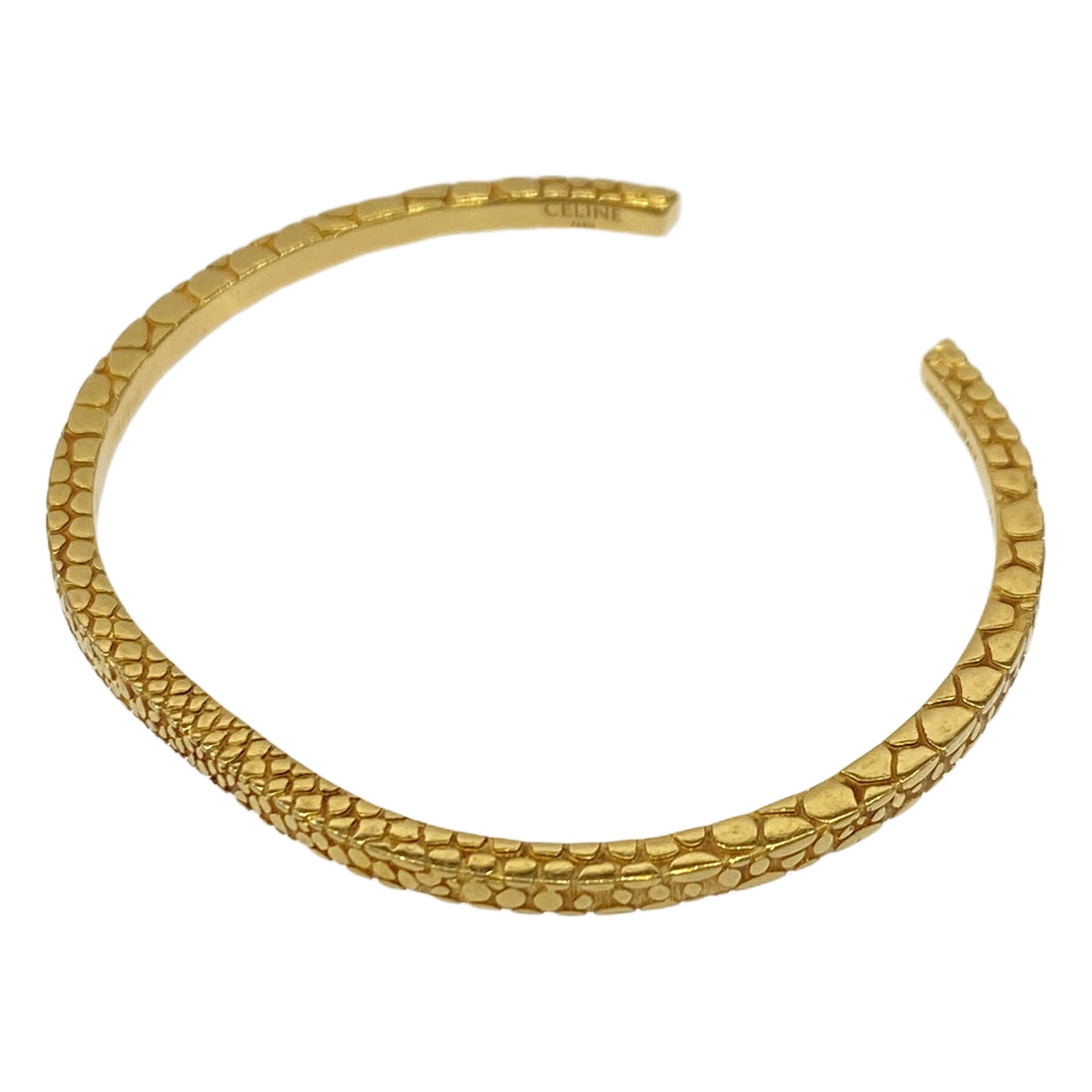 CELINE / セリーヌ | クロコエンボス バングル | ゴールド | レディース