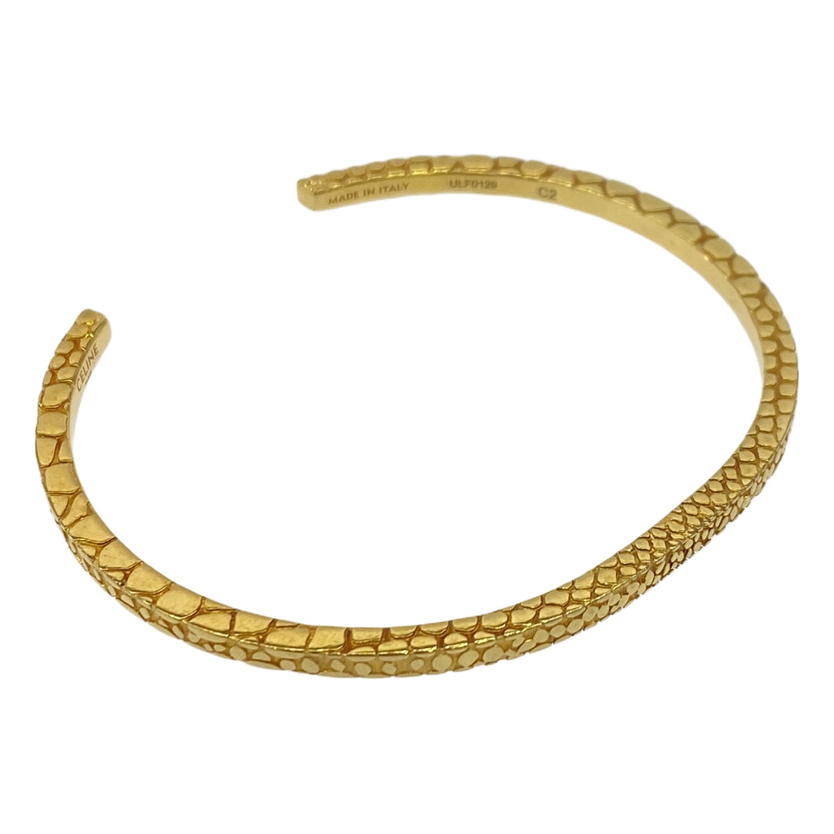 CELINE / セリーヌ | クロコエンボス バングル | ゴールド | レディース