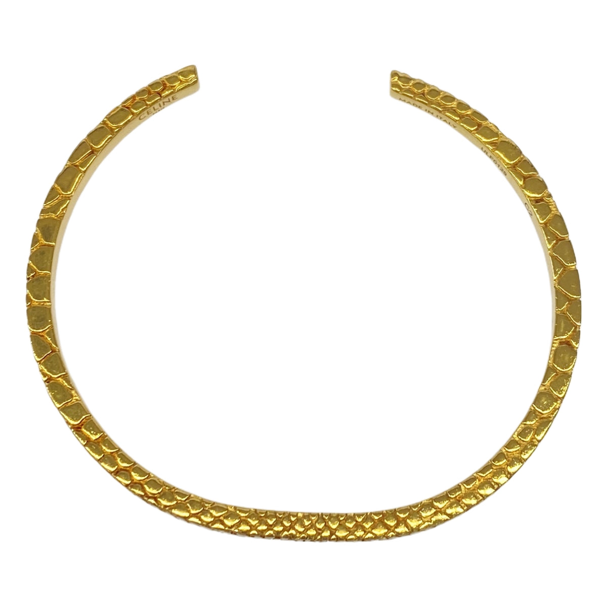 CELINE / セリーヌ | クロコエンボス バングル | ゴールド | レディース