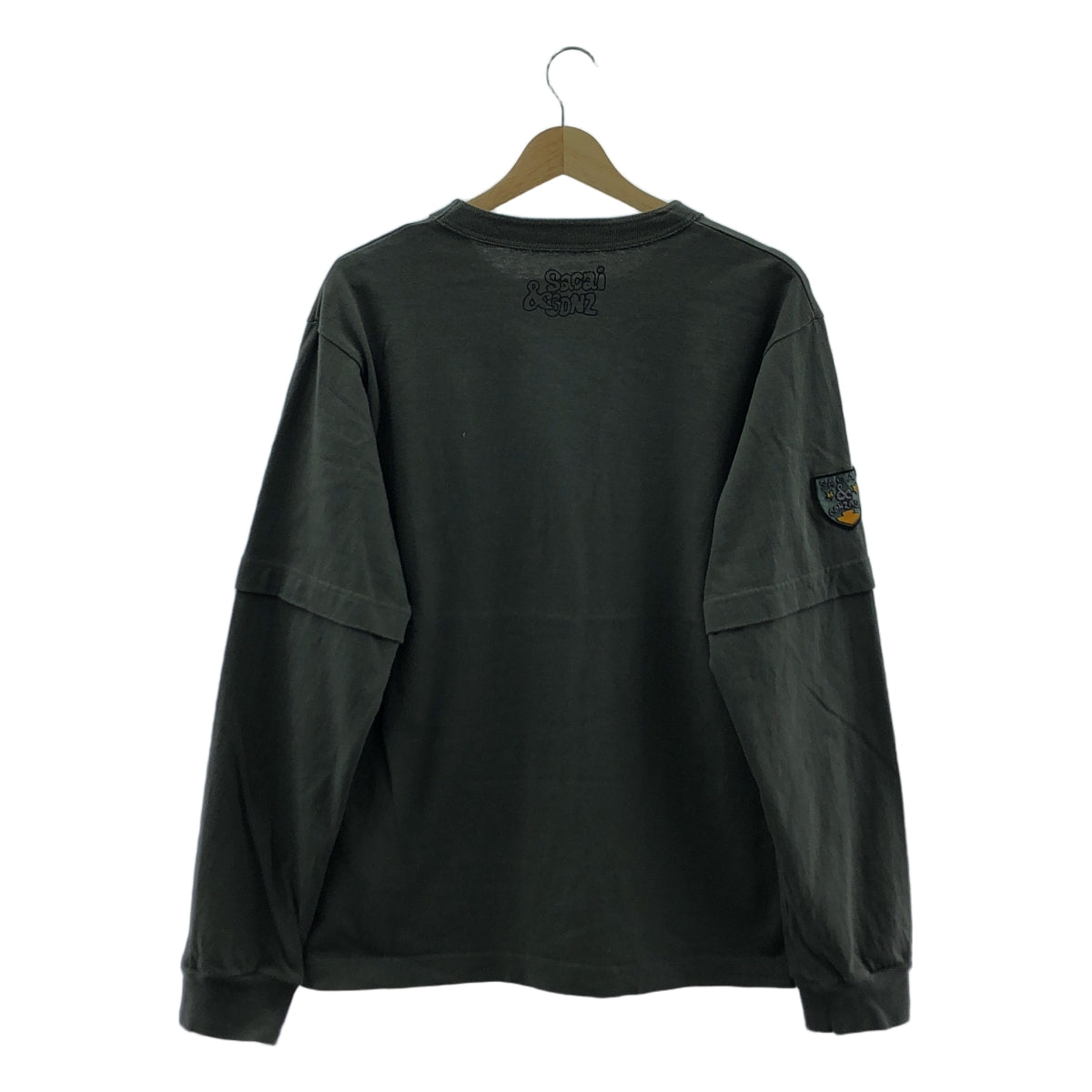 sacai / 사카이 | 2024AW | ×MARK GONZALES / Gonz Patch L/S T-Shirt 곤즈패치 긴소매 T셔츠 | 2 | 올리브 | 맨즈