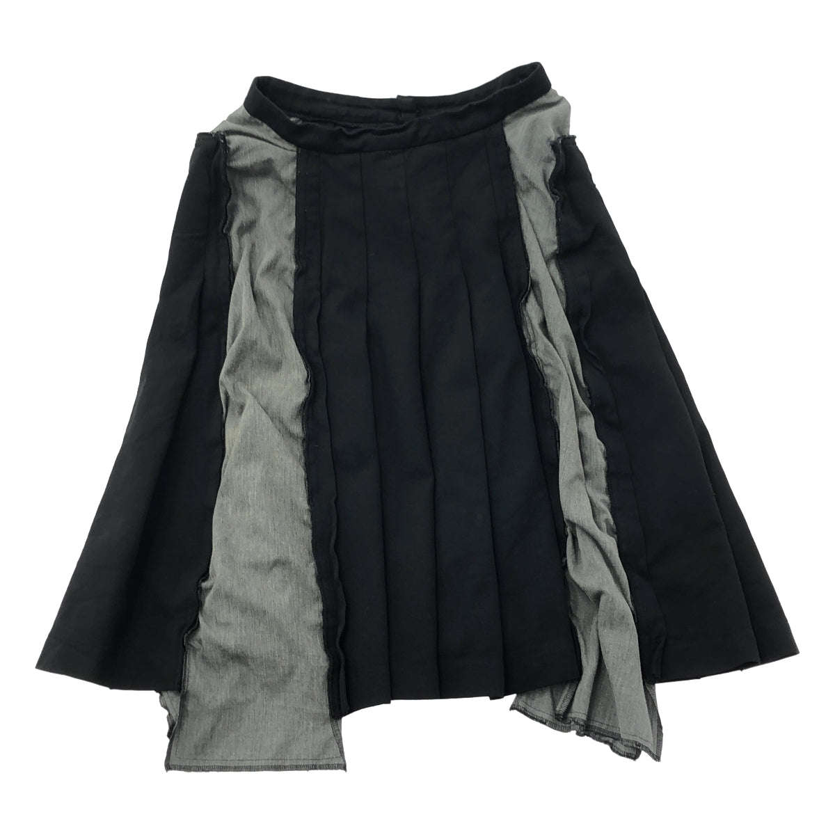 COMME des GARCONS / コムデギャルソン | 2010AW / AD2010 | 縮絨ポリエステル 断ち切り プリーツスカート | S | レディース
