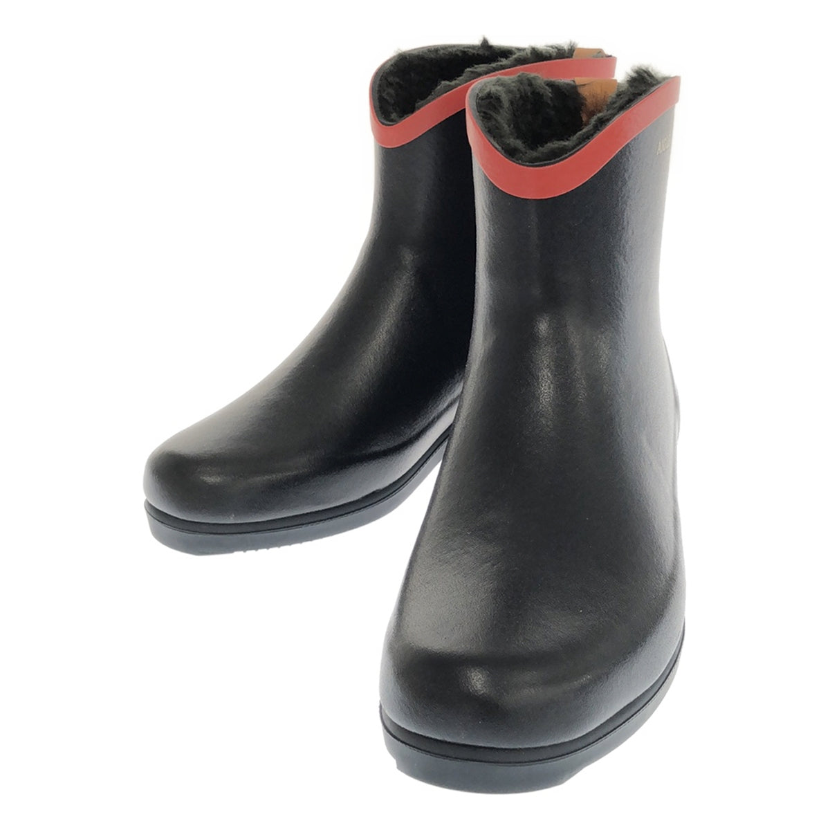 【美品】  AIGLE / エーグル | MS JUL BOT FUR アンクルラバーブーツ | 40 | ブラック | レディース