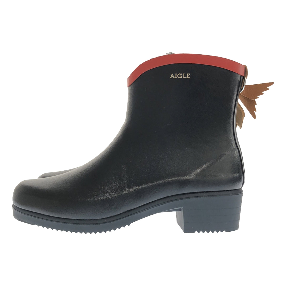 【美品】  AIGLE / エーグル | MS JUL BOT FUR アンクルラバーブーツ | 40 | ブラック | レディース