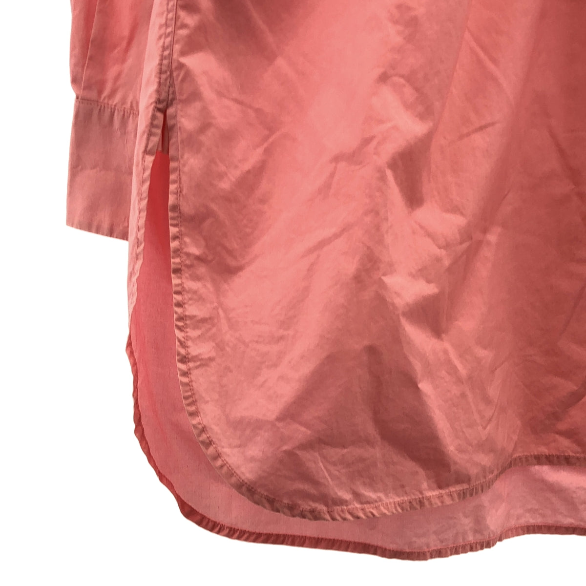 Plan C / 플랜시 | 코튼 프릴 풀오버 롱 셔츠 원피스 | 36 | 핑크 | 여성