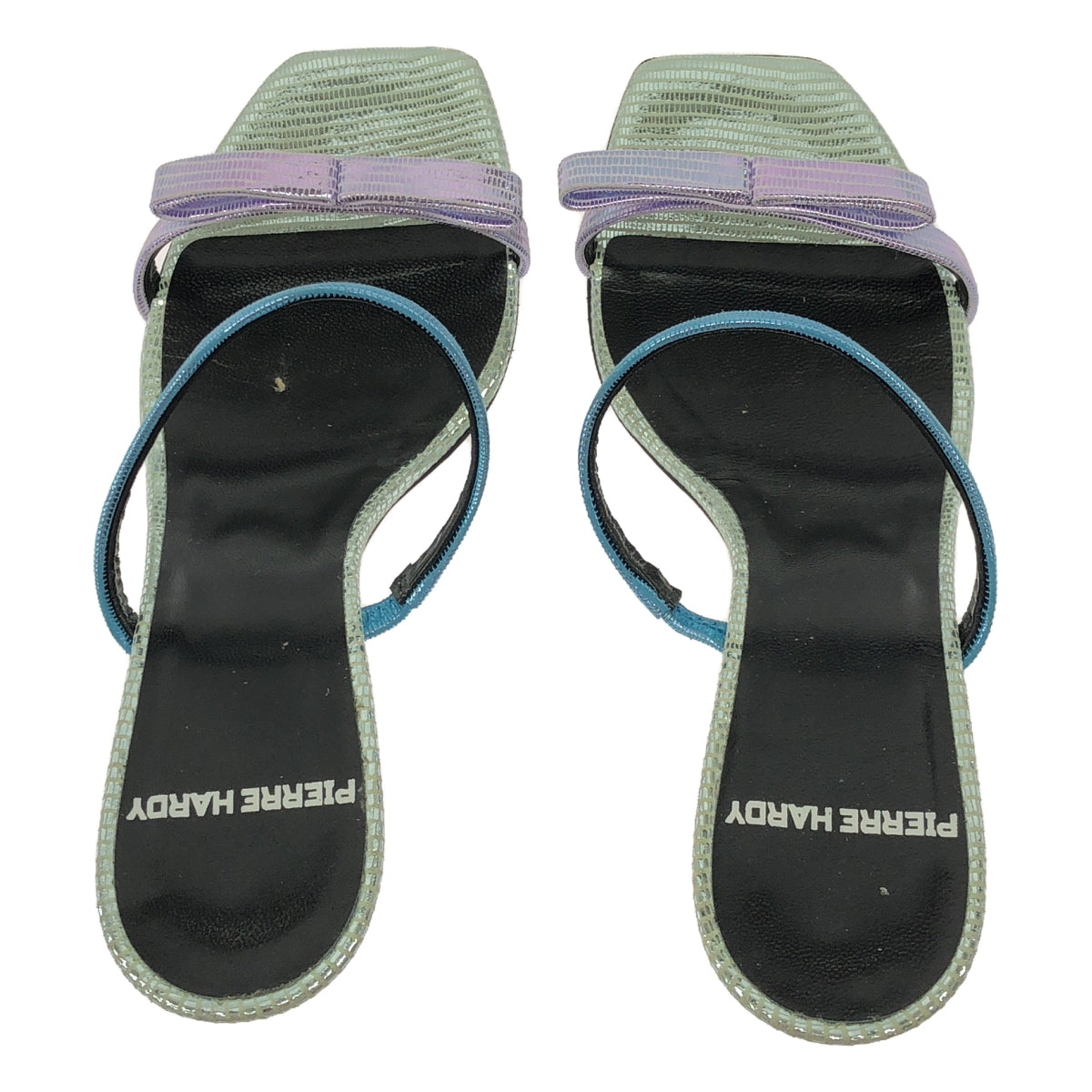 PIERRE HARDY | Metallic Ribbon Stripe Sandals | 36.5 | Multicolor | Women's