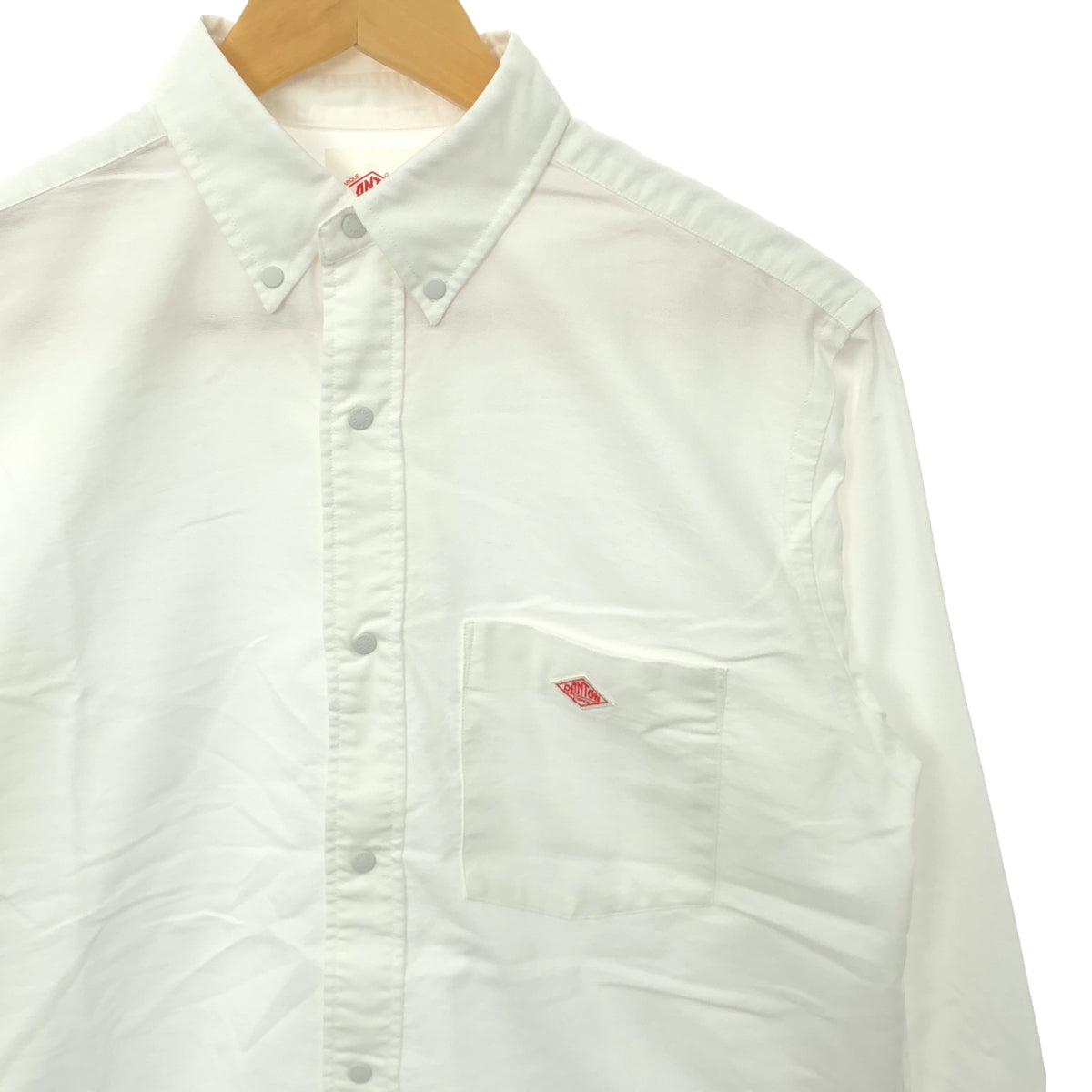 DANTON / ダントン | DOT BUTTON B.D SHIRTS LONG SLEEVE ボタンダウンシャツ | S | ホワイト | レディース