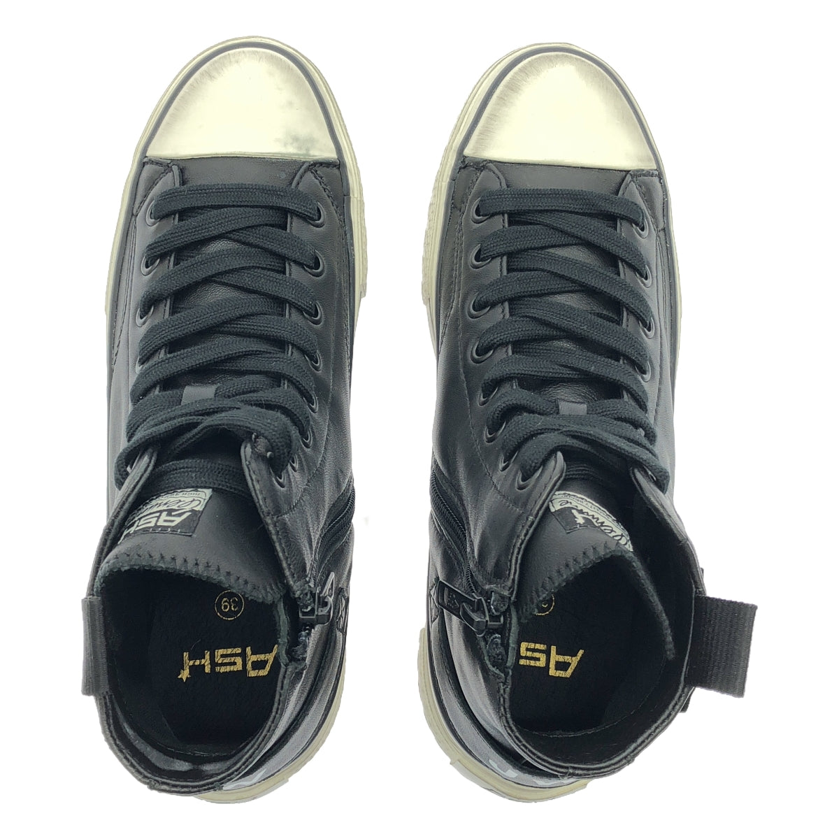 【新品】  JUNYA WATANABE / ジュンヤワタナベ | ×ASH / ステアスムース ユーズド加工 スニーカー | 25cm | ブラック | レディース