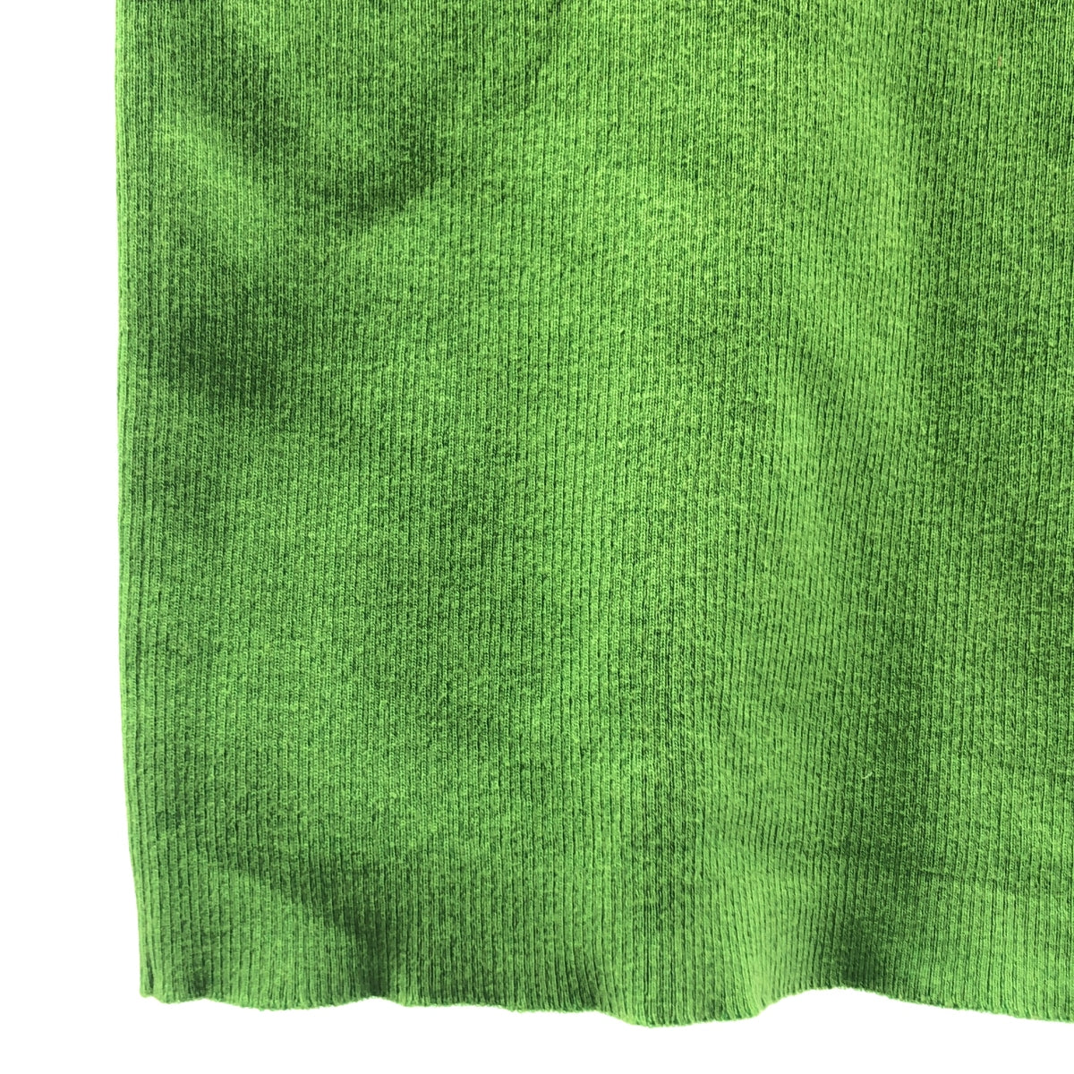 CELINE / セリーヌ | コットン ロゴ 金ボタン ニット トップス | L | グリーン | レディース