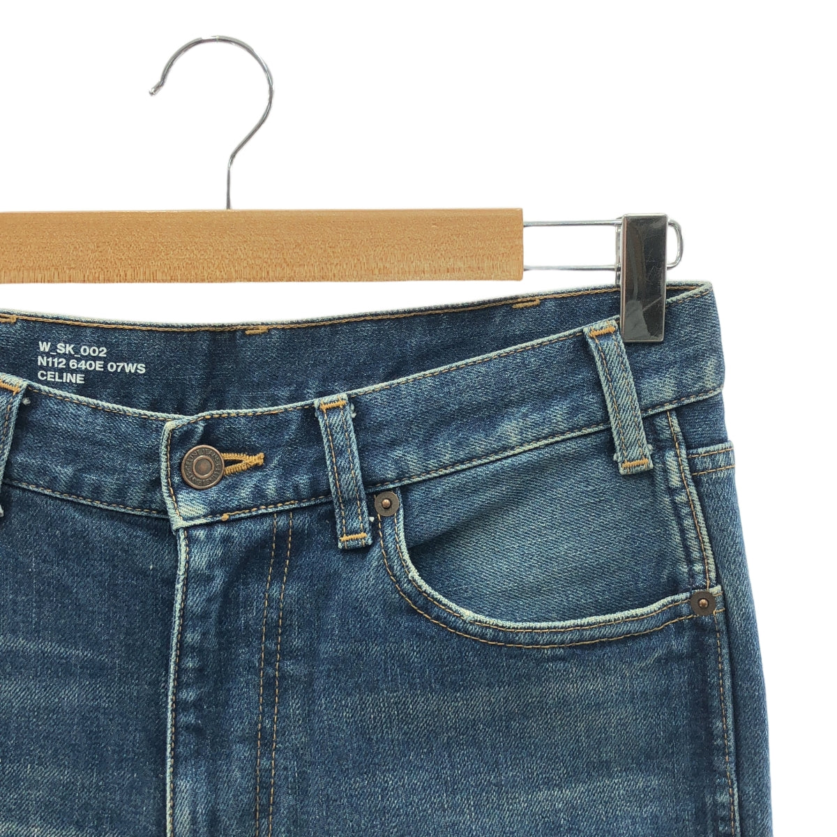CELINE / セリーヌ | W_SK_002 スキニー ウォッシュド デニムパンツ | 28 | インディゴ | レディース