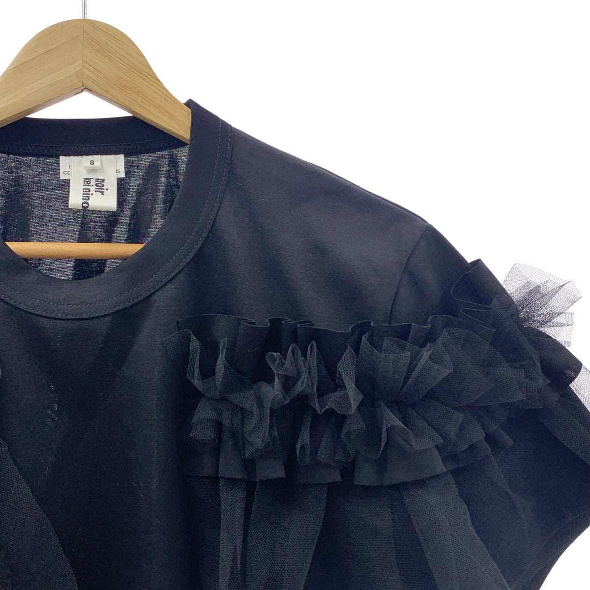 noir kei ninomiya / noir kei ninomiya | 2025SS | 薄紗對接圓領剪裁與縫紉 | S | 女裝