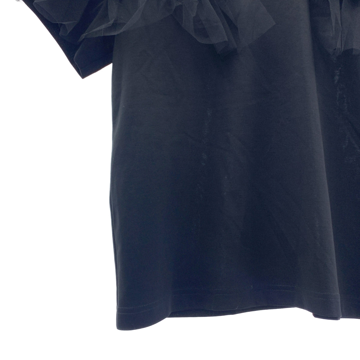 noir kei ninomiya / noir kei ninomiya | 2025SS | 薄紗對接圓領剪裁與縫紉 | S | 女裝