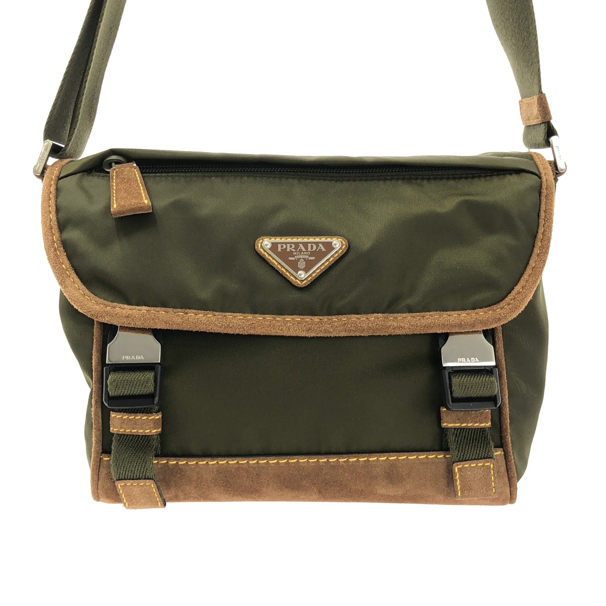 PRADA / プラダ | 2025SS | Re-Nylon ナイロン スエード ミディアム ショルダーバッグ |