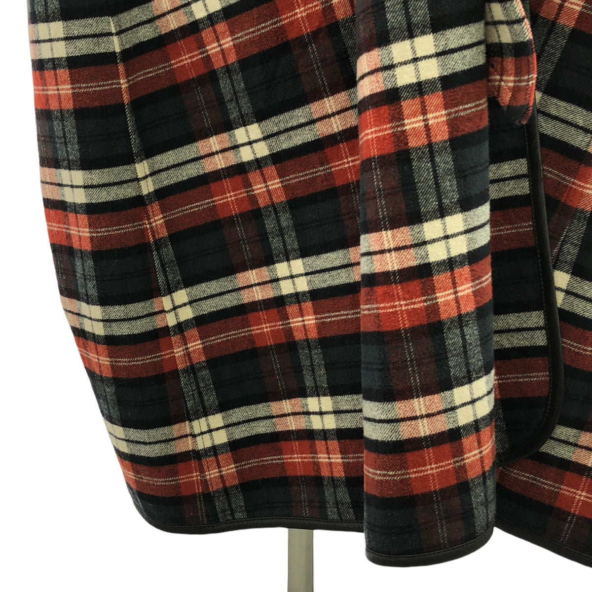 BALENCIAGA / バレンシアガ | 2018 | キルティング切替え チェック ガウンコート | 34 | レディース
